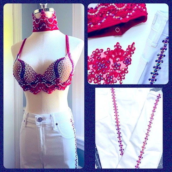 Costume - Custom Tap Dance - EXTREMELY RARE - NEVER WORN - 32B Bra / Sz 2 Jeans - Picture 14 of 14